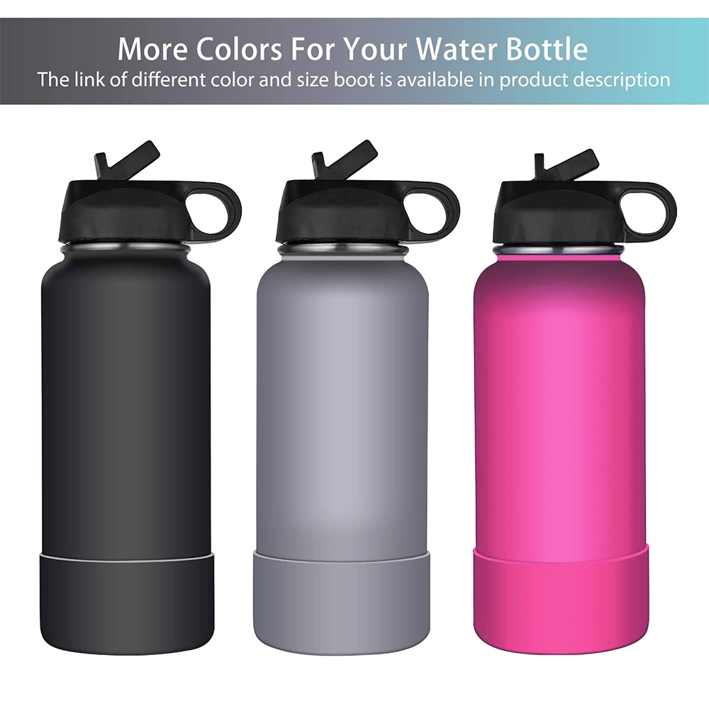 LILY🌿 Outdoor Water Bottle Cover Sports Cup Cover Bottom Sleeve Boot for Bottle Silicone Water Bottle Accessories Bottle Protective 12-18-21-24OZ Anti-Slip