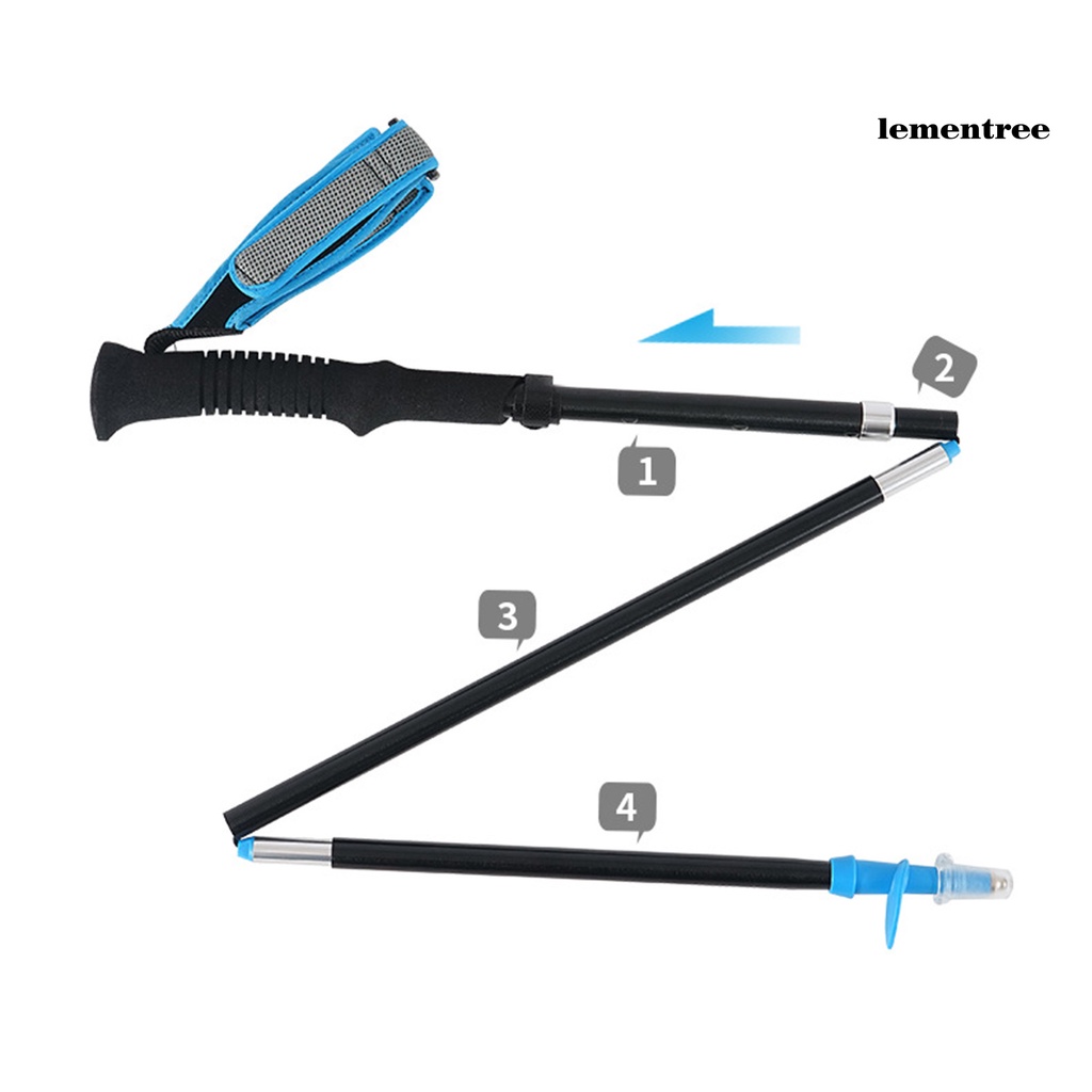 Gậy Leo Núi Siêu Nhẹ 4 Khớp Bằng Hợp Kim Nhôm Có Thể Gấp Gọn Tiện Dụng