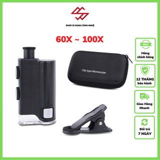 Kính lúp 60-100x kẹp điện thoại
