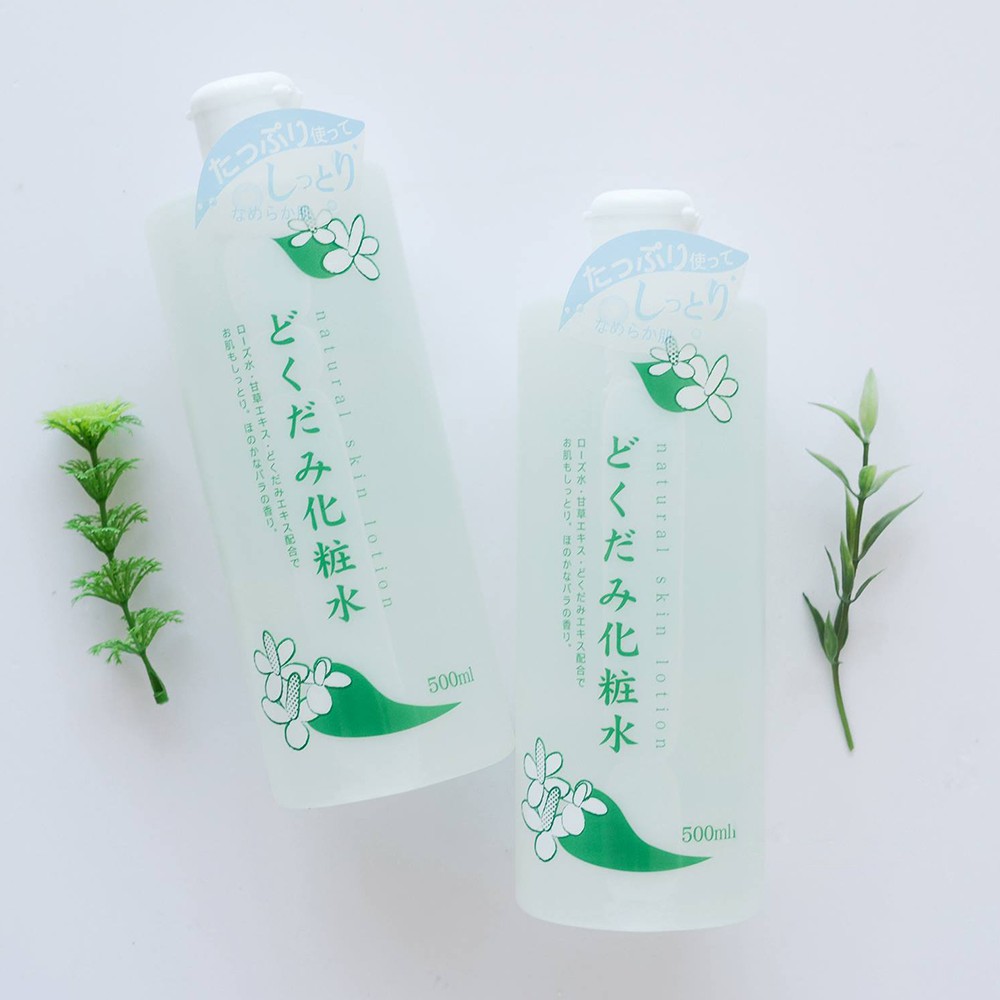 [Mã SKAMPUSH10 giảm 10% đơn 200K] Nước hoa hồng lotion toner diếp cá hỗ trợ giảm mụn Dokudami Nhật Bản 500ml