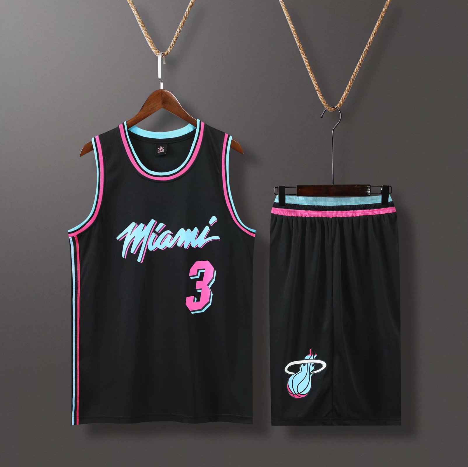 Bộ Quần Áo Bóng Rổ NBA Miami Heat 3 Dwyane Wade Thời Trang