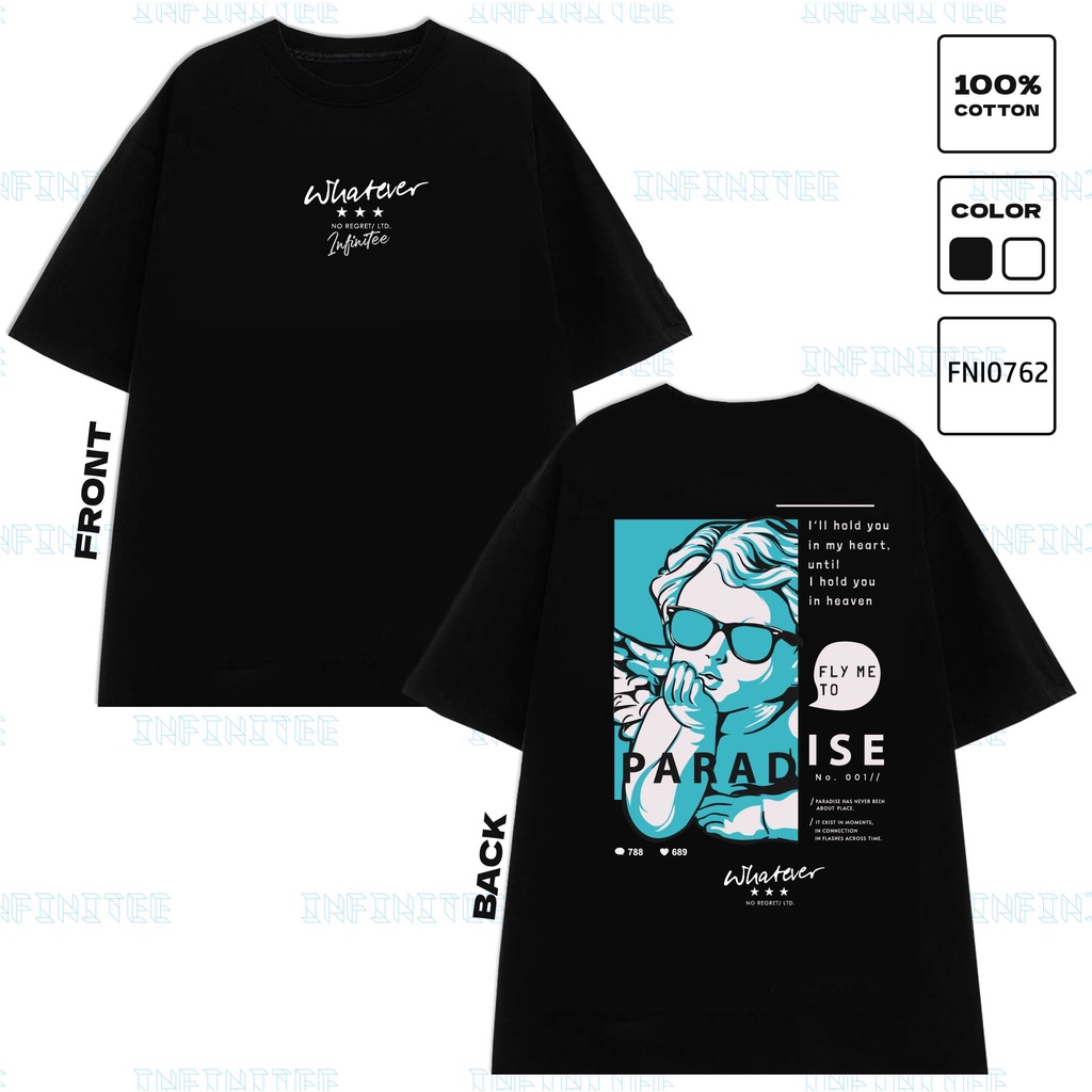 Áo thun INFINITEE Fni0762, Thun 100% Cotton - form rộng Unisex.