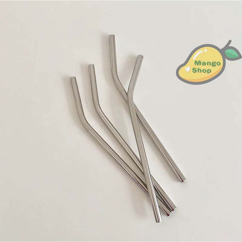 Ống hút nước trà sữa innox 304 tái chế sử dụng an toàn môi trường