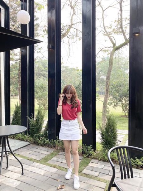 [Mã FAXANH55 giảm 10K đơn 50K] Quần váy jean 2 khuy - 2 mau basic đen, trắng | BigBuy360 - bigbuy360.vn