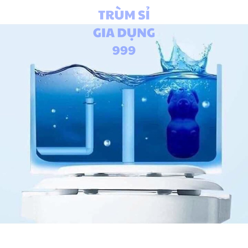 HCM thả bồn cầu khử mùi hình heo hình gấu dễ thương, Lọ viên thả bồn cầu, viên tẩy bồn cầu diệt khuẩn khử mùi