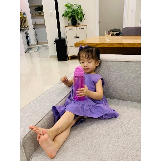 Đầm Mẹ và Bé Đuôi Cá Tím Linen(1 món)