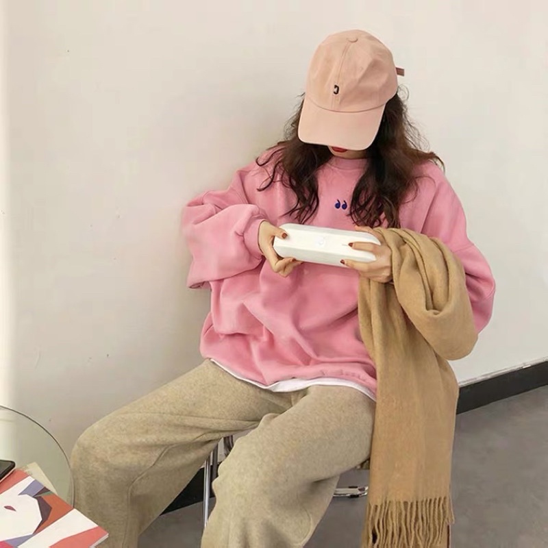 Áo Sweater Nỉ Trơn Không Xù Bao Mịn