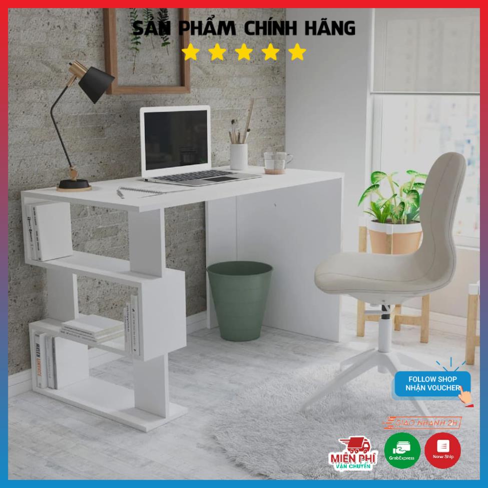 Bàn làm việc, bàn học sinh kèm kệ sách mẫu mã mới, kiểu dáng sang trọng, hiện đại dễ dàng lắp ráp, giảm giá lớn