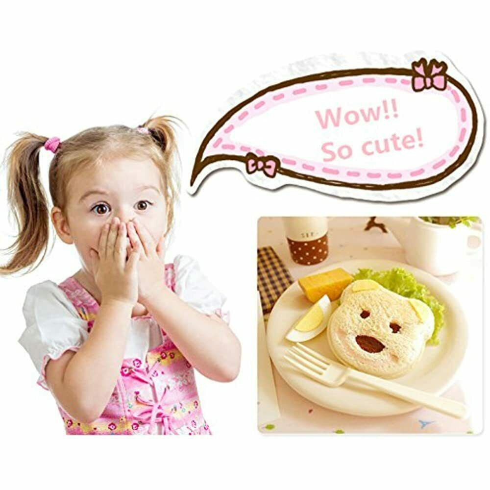 Khuôn Tạo Hình Bánh Mì Sandwich Hình Gấu Dễ Thương