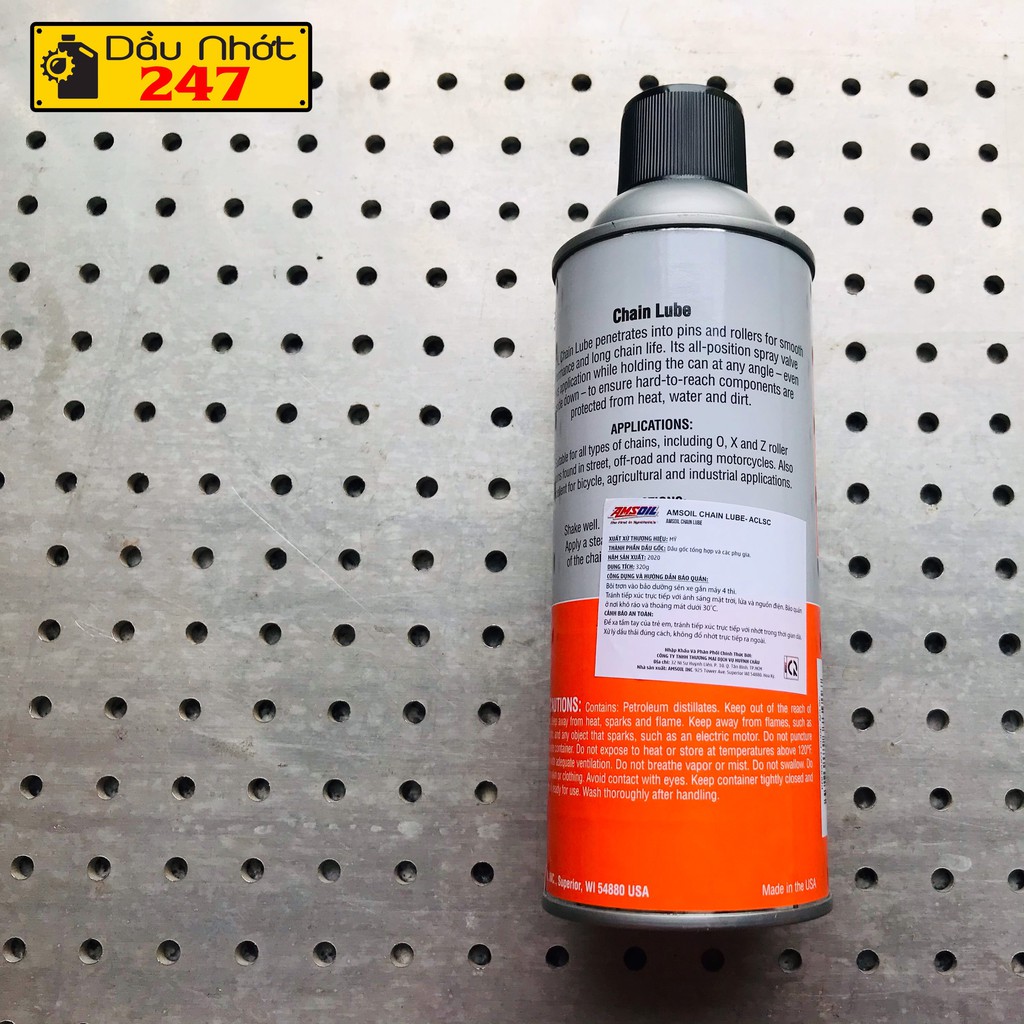 Chai xịt dưỡng sên/xích Amsoil Chain Lube 312g