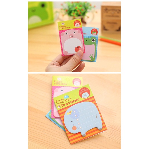 Giấy note mini hình thú ngộ nghĩnh - Sticker - Ghi chú nhanh - 8.0 x 5.5 cm