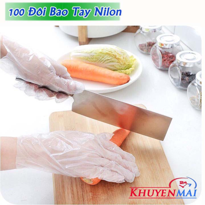 (sỉ 5.5K) Set 100gr bao tay nilon tiện ích