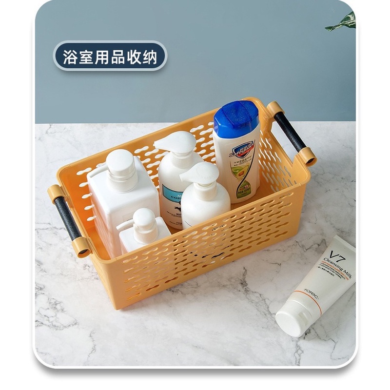 Rổ nhựa để bàn hình chữ nhật lưu trữ đồ chơi đồ ăn nhẹ nhỏ gọn