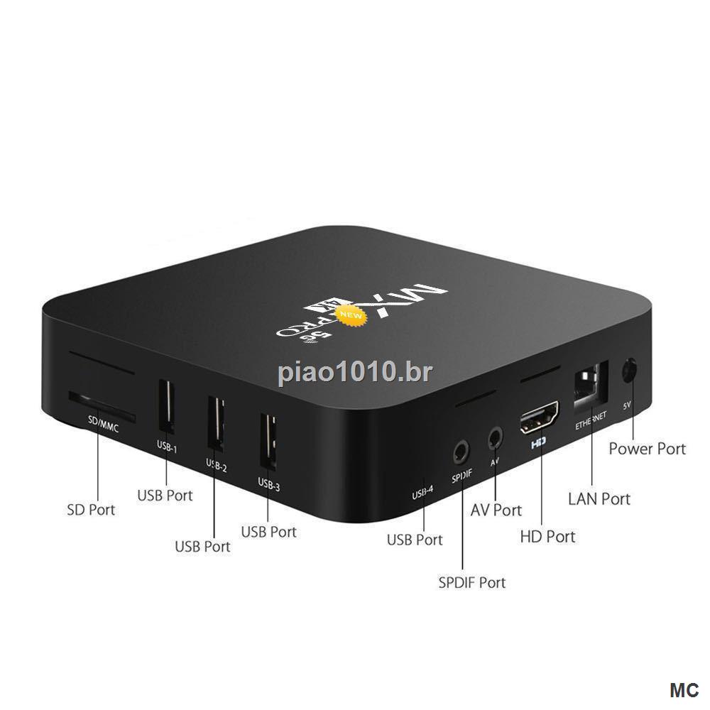 Tv Box Thông Minh Mxq Pro 4k 5g 16 Gb + 256 Wi-Fi Android 10.1 Và Phụ Kiện