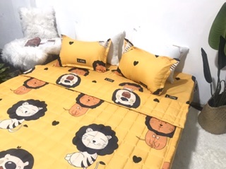 Bộ 5 món hè cotton poly mẫu Sử Tử Vàng
