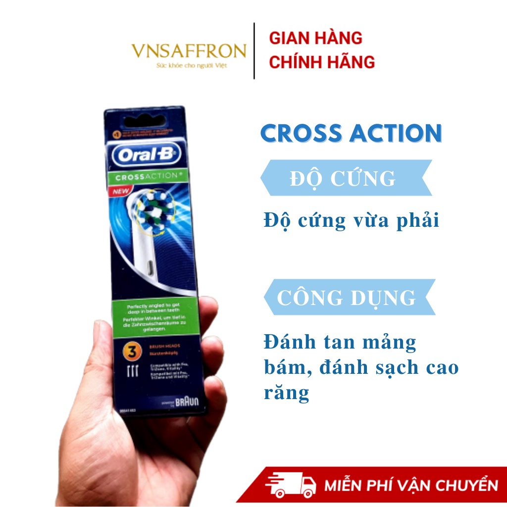 [CHÍNH HÃNG] Đầu bàn chải đánh răng điện Oral B thay thế phù hợp mọi loại bàn chải của Oral-B, gumcare, Sensitive