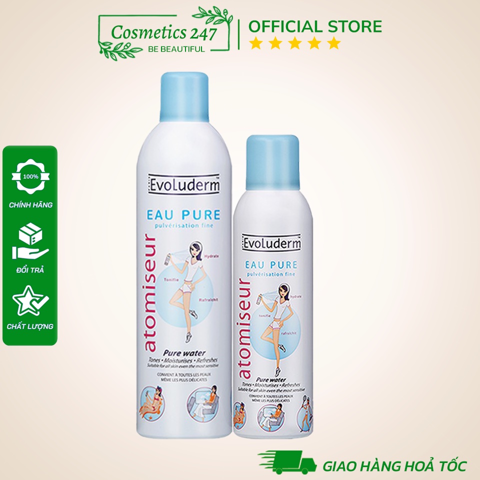 Xịt Khoáng Evoluderm Atomiseur Eau Pure Dưỡng Da, Cấp Ẩm 150ML & 400ML | BigBuy360 - bigbuy360.vn