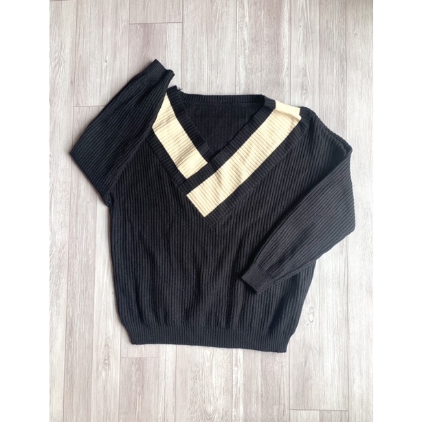 ÁO LEN PHỐI ĐEN BE