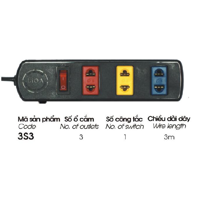 Ổ cắm đa năng LiOA 3S3