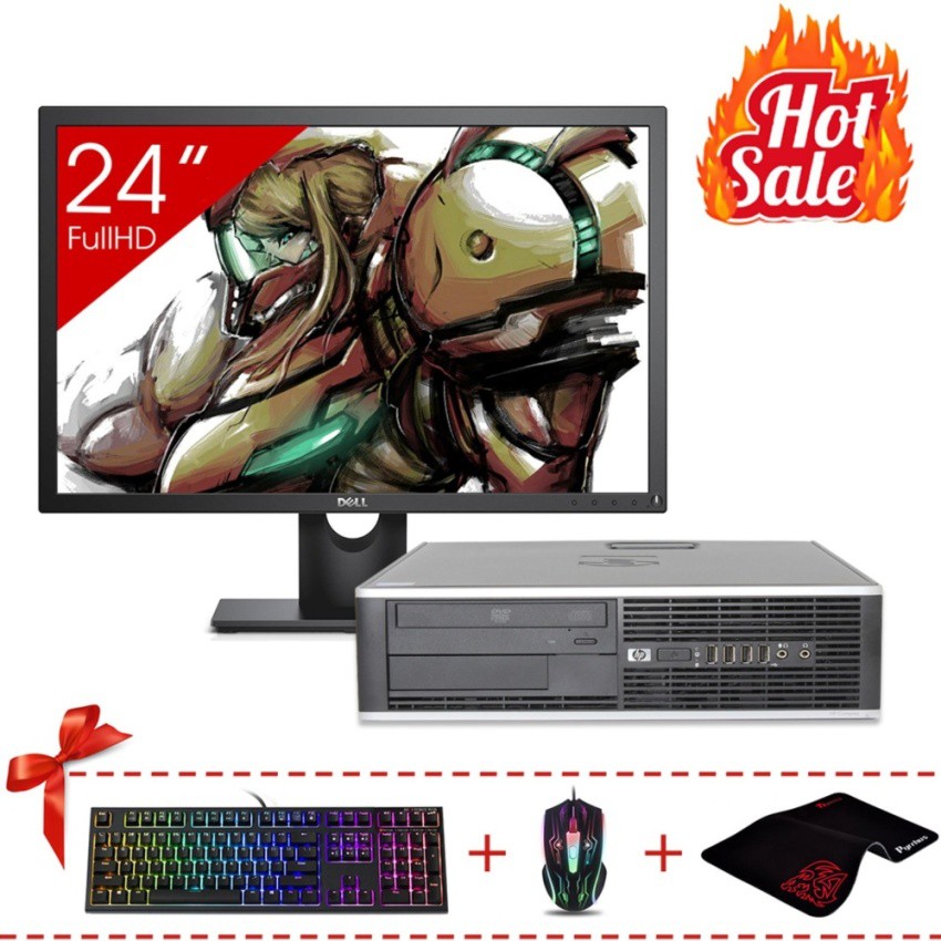 Bộ máy tính HP 8300 Elite SFF + Màn hình Dell 24inch Full HD (Core I5 3470, Ram 8GB, SSD 240GB, HDD 2TB) + Quà Tặng | BigBuy360 - bigbuy360.vn