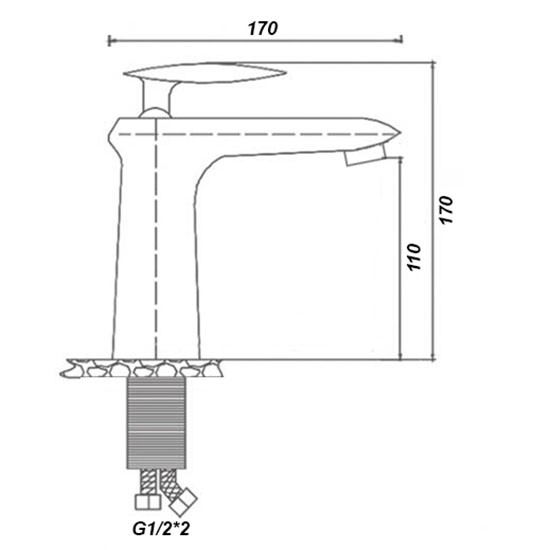 Bộ vòi chậu lavabo nóng lạnh Zento ZT2035