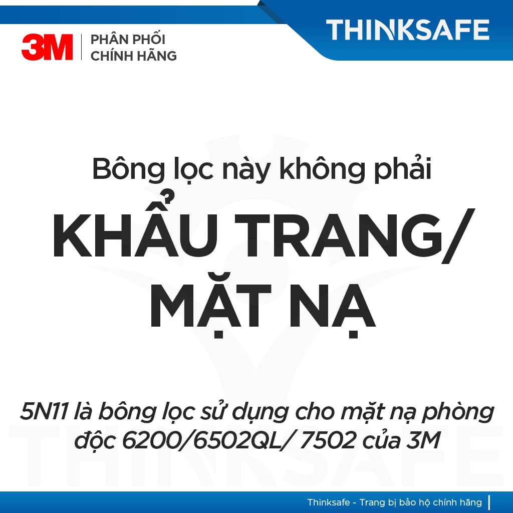 10 Tấm lọc bụi 3M 5N11 lọc bụi mịn, phòng dịch, chống giọt bắn, tia bắn, dùng cho phin lọc 3M chính hãng - THINKSAFE