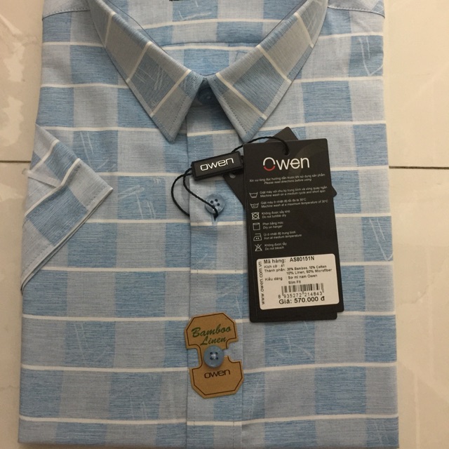 Áo sơ mi cộc tay owen