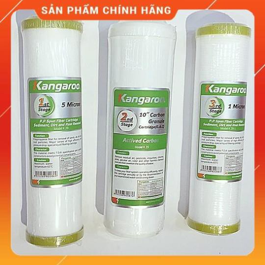 Combo 3 lõi lọc nước số 1,2,3 Kangaroo chính hãng