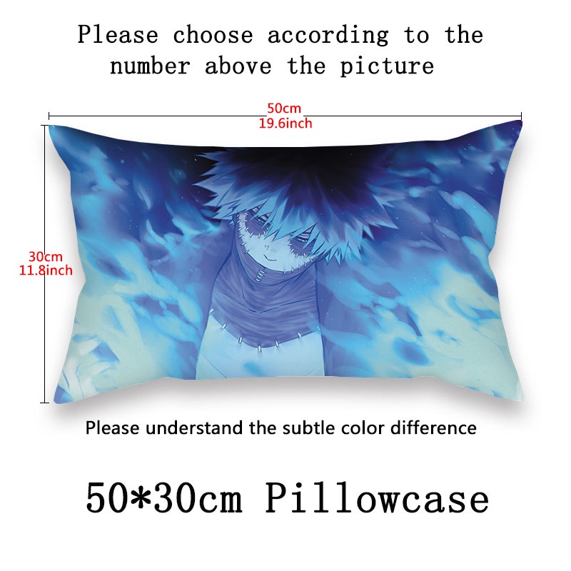 Vỏ Gối Vuông 50*30cm In Hình Nhân Vật Anime My Hero Academia Độc Đáo