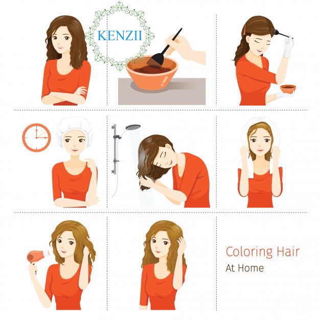 Thuốc nhuộm tóc màu NÂU BERRY lên từ tone 5 - 6 ( Tặng oxi ) KENZII - Thuốc nhuộm tóc nâu