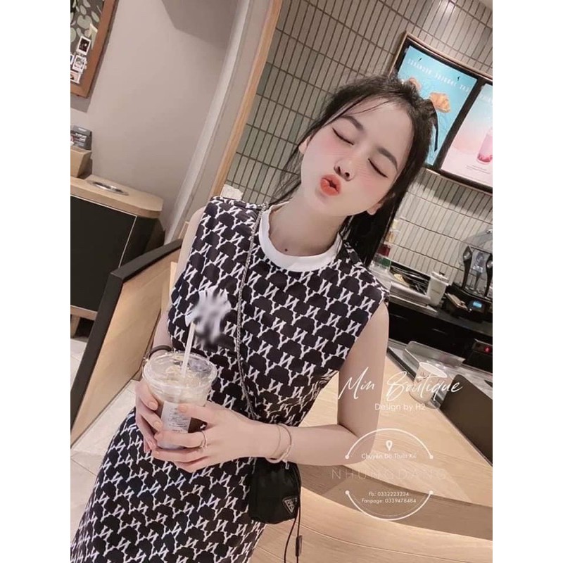 BÁN SỈ VÁY SUÔNG N.Y XÁT NÁCH 2 MÀU ĐEN TRẮNG CHO NỮ | BigBuy360 - bigbuy360.vn