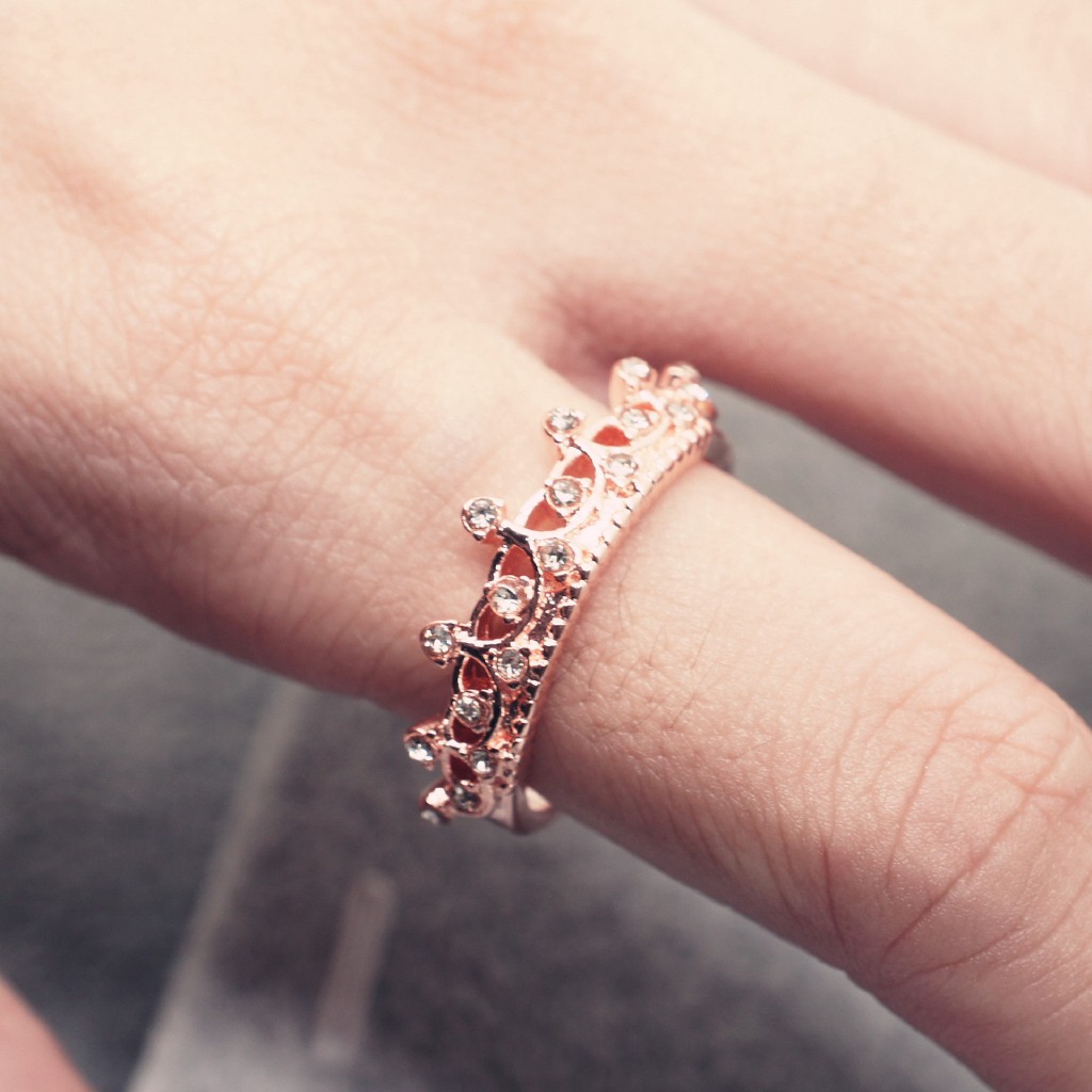 Set Nhẫn Đeo Tay Kim Loại Đính Đá Thời Trang Cho Nữ