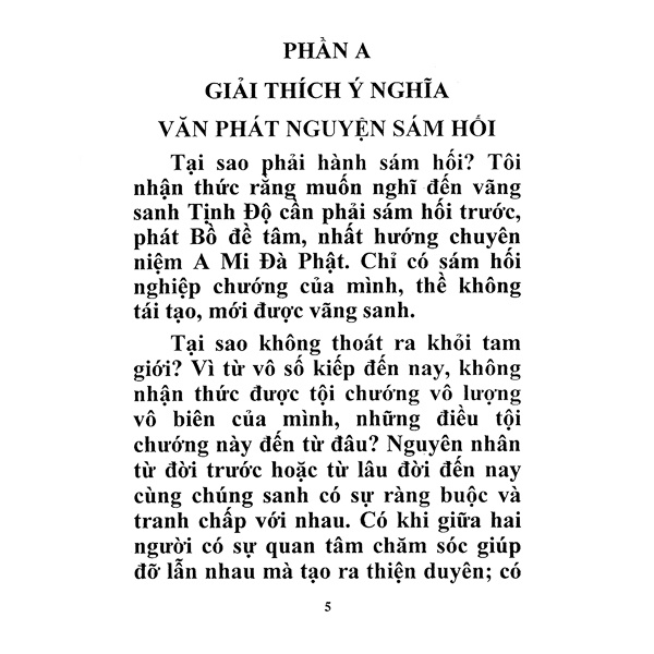 Sách - Văn Phát Nguyện Sám Hối Và Quy Tắc Tu Học