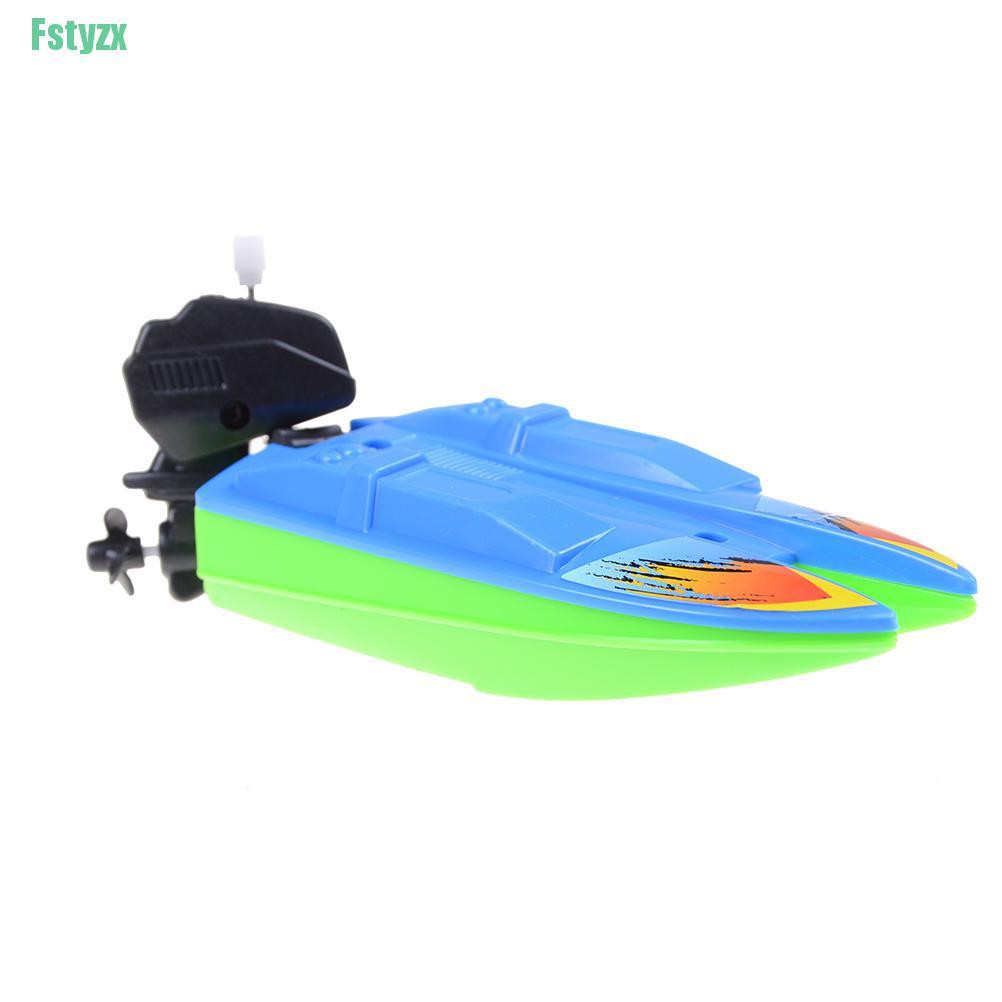 fstyzx 1 PC 1 PC Summer Outdoor Pool Ship Toy Wind Up Swimming Motorboat Boat Toy  For Kid