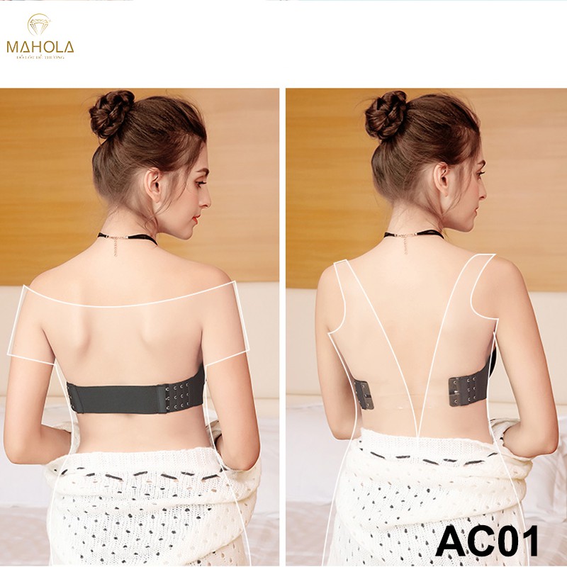 Áo ngực đúc su quai trong cao cấp chống tụt Mahola AC01