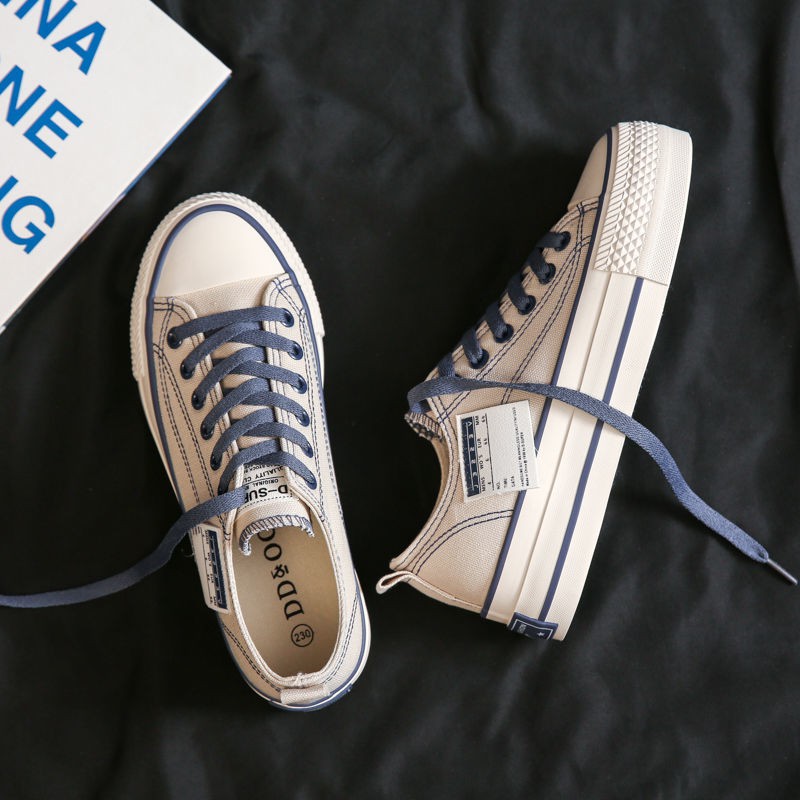 Giày Thể Thao Canvas Trắng Phong Cách Hàn Quốc 2020 Cho Nữ | BigBuy360 - bigbuy360.vn