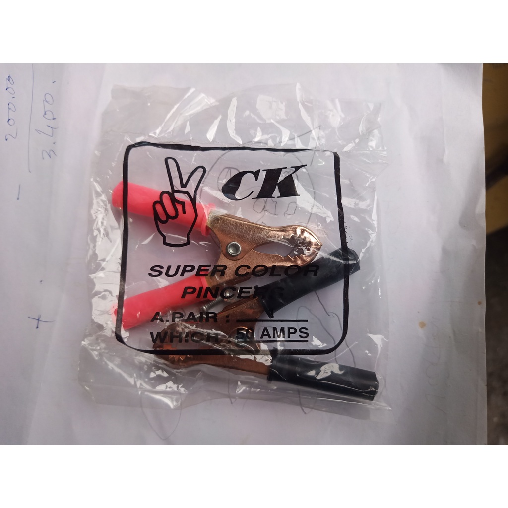 Kẹp bình ắc quy, xe điện mini, bình xe máy, bình xe điện với dòng tải tới 75A 2 cái đỏ và đen