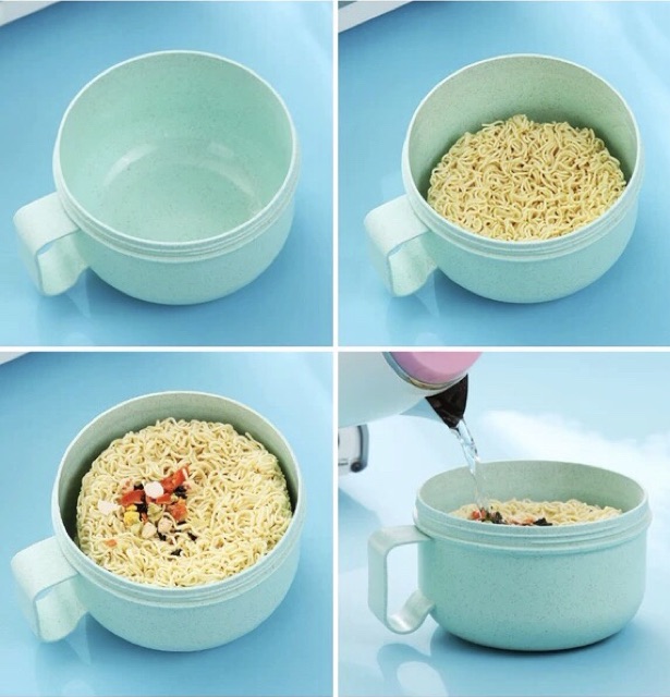 [ĐỘC QUYỀN]_Tô Úp Mì Chống Tràn Giữ Nhiệt Cao Cấp 850ML (Kèm Muỗng Nĩa) | BigBuy360 - bigbuy360.vn