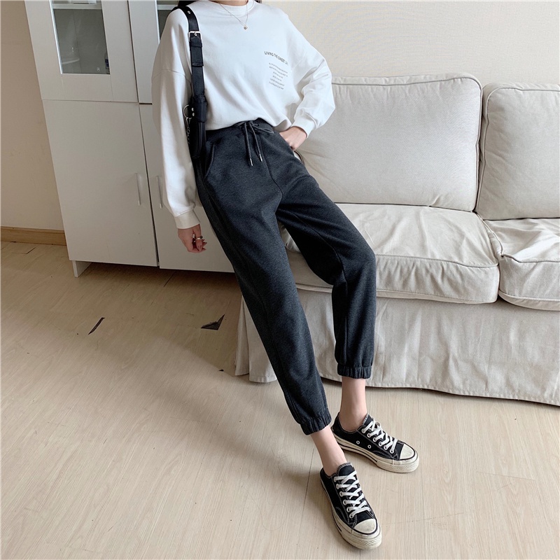 Quần dài có đệm lót thời trang Hàn Quốc