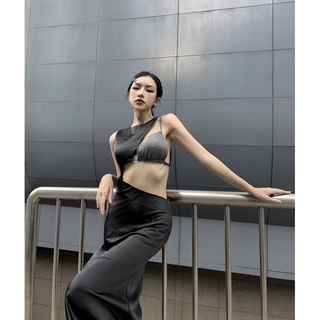 Linny dress - váy lụa cut-out dáng dài -thiết kế bởi iamcoco.official