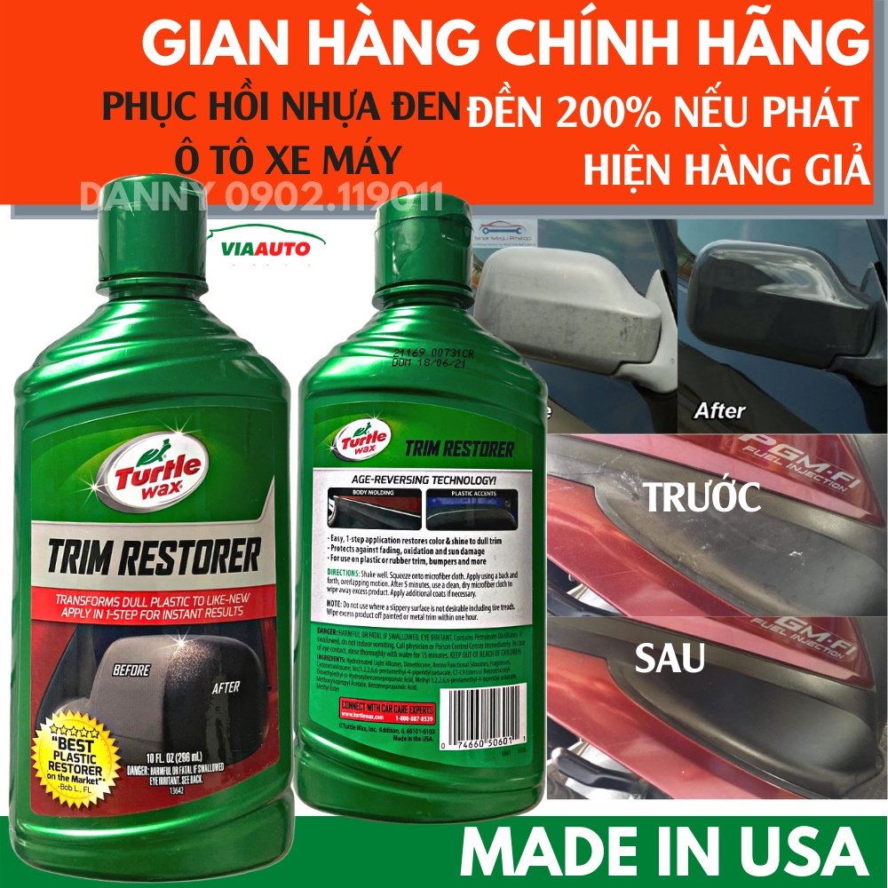 DUNG DỊCH PHỤC HỒI NHỰA NHÁM TURTLE WAX TRIMRESTORER