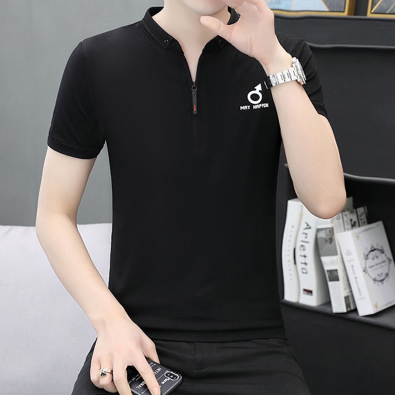 Áo nam Cổ Đứng Có Dây Kéo