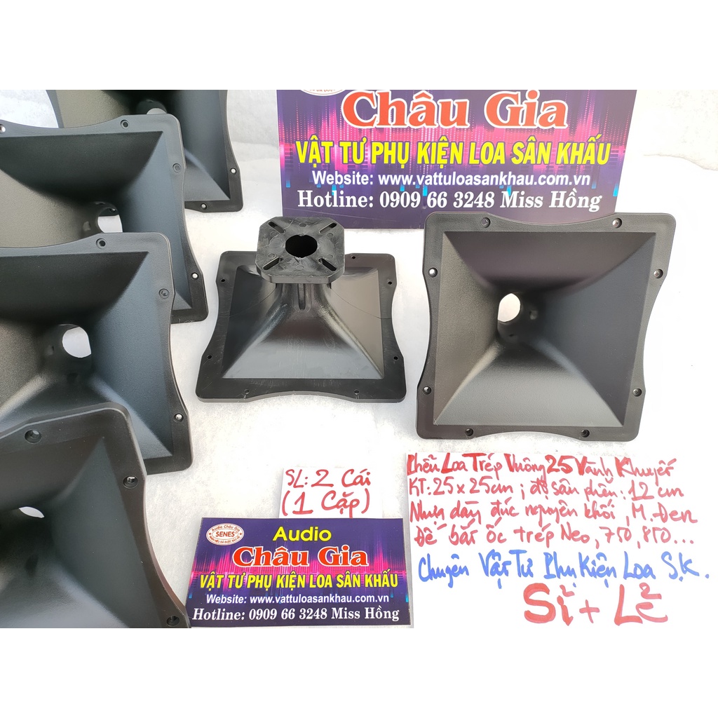 Phễu loa họng loa treble nhựa 25cm 2 cái Audio Châu Gia
