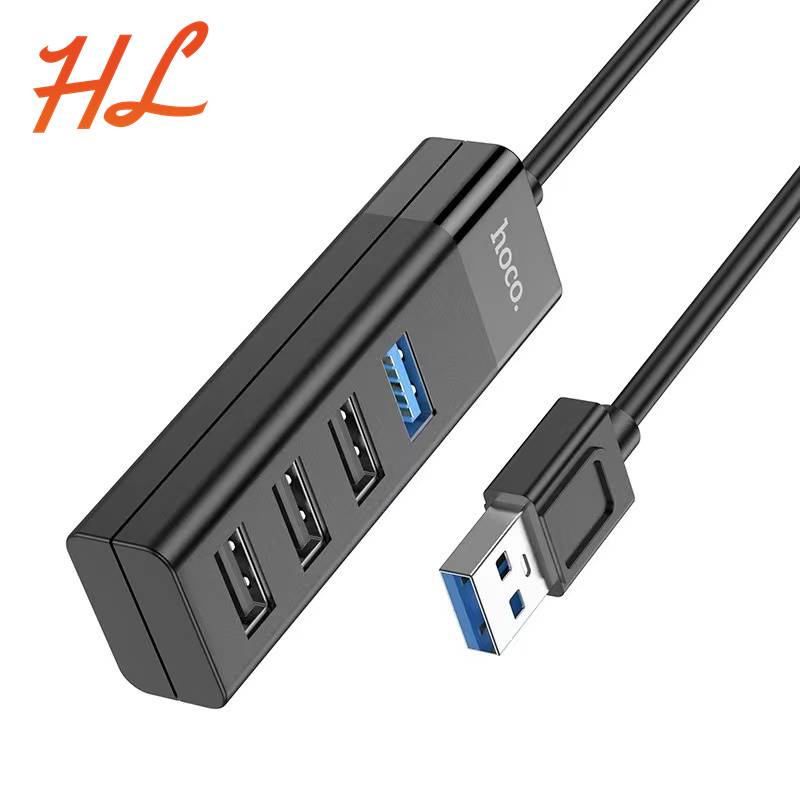 Hub USB Hoco HB25 4 Cổng USB, Dây Dài 30CM - Chính Hãng BH 1 Năm - Hưng Long PC