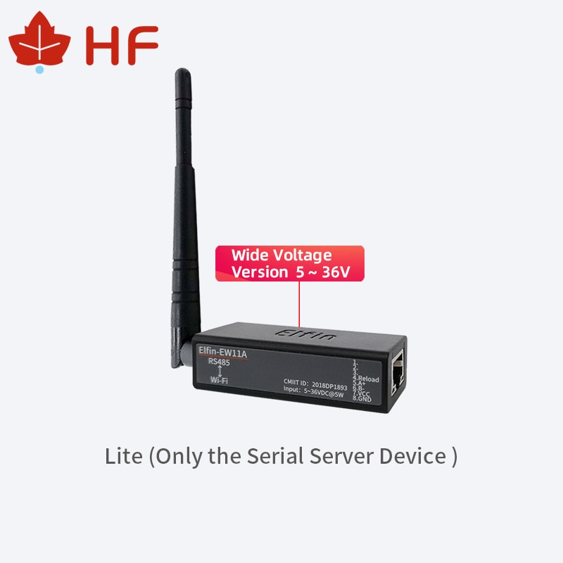 Ăng Ten Không Dây HF Elfin-EW11A-0 5~36V TPC IP RJ45 RS485 Sang WIFI