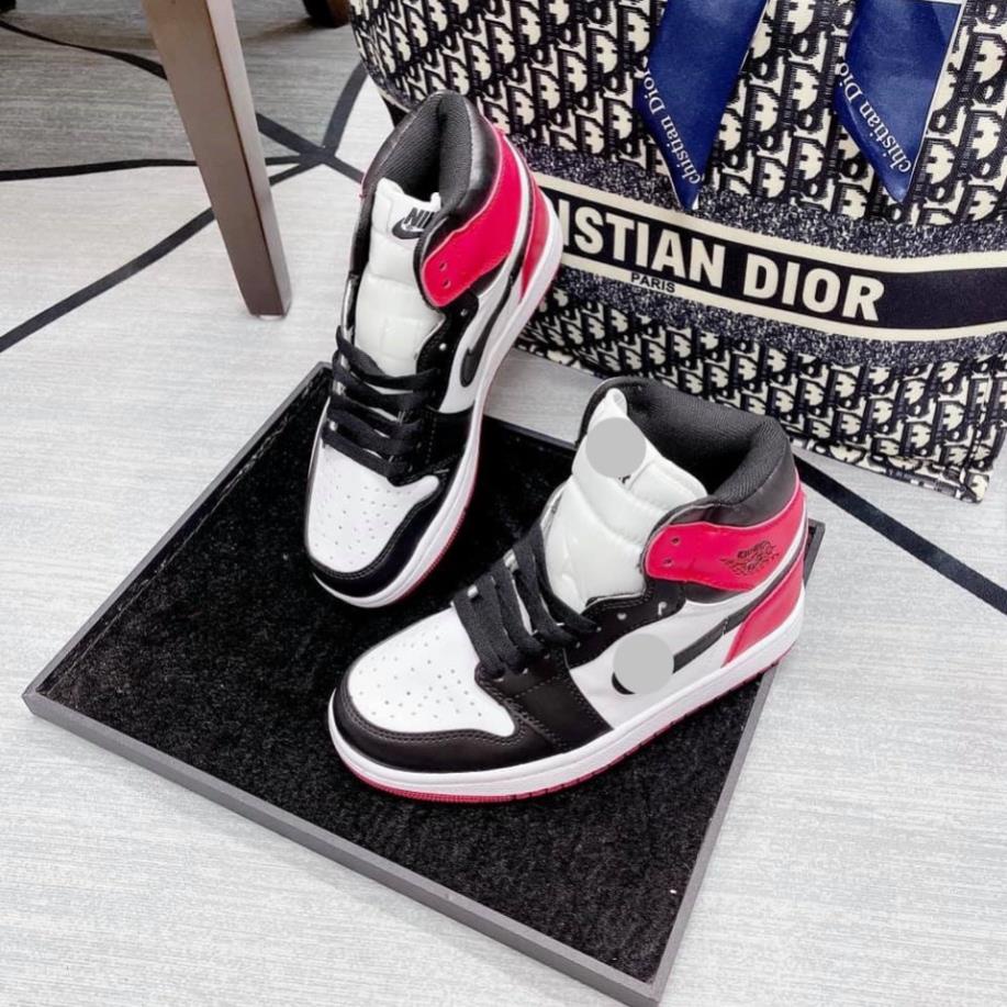 [FREE SHIP] Giày Jordan  𝐜ổ 𝐜𝐚𝐨 ⚡️𝐅𝐑𝐄𝐄 𝐒𝐇𝐈𝐏⚡️ Giày Jordan  đỏ đen cổ cao nam nữ hàng cao cấp full box bill