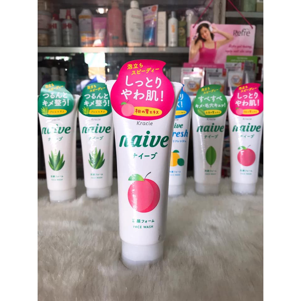 Sữa rửa mặt Kracie Naive Face Wash 130g của Nhật Bản