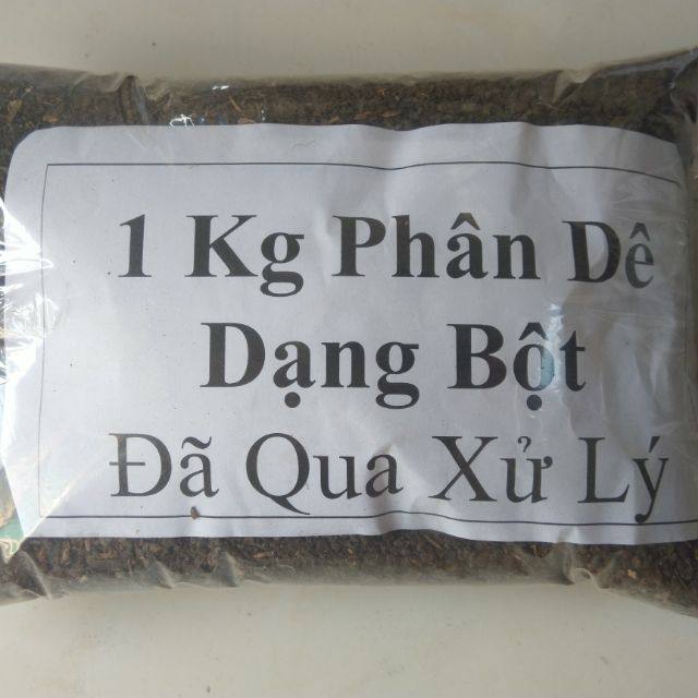 Phân dê bón lan xay nhỏ 1kg. Tan nhanh hơn giúp cây hấp thu dinh dưỡng nhanh thời kỳ quan trọng