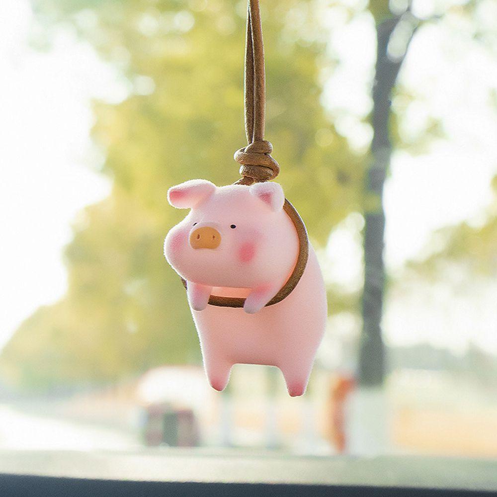 Phụ Kiện Treo Trang Trí Xe Hơi Hình Chú Heo Hoạt Hình May Mắn