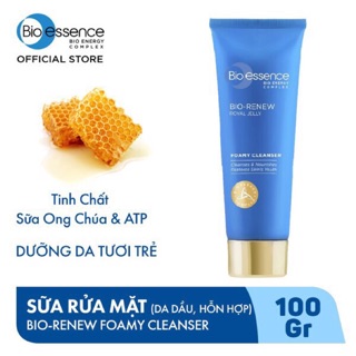 Sữa rửa mặt dưỡng da Bio-Renew Bio-Essence Renew Foamy Cleanser tinh chất sữa ong chúa 100g
